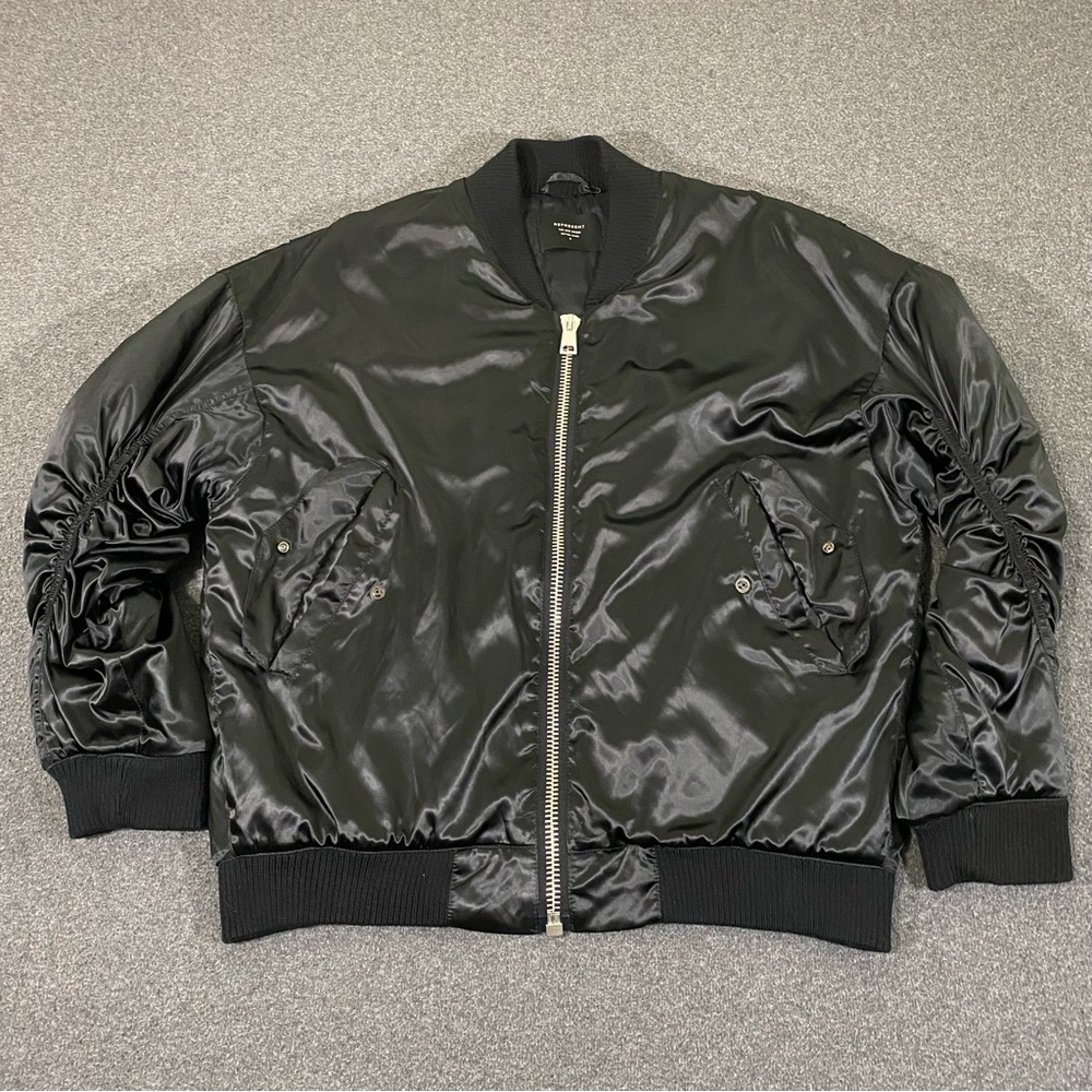 Represent Clo Essential Bomber Jacket Ruched Sleeves Men’s Size Medium